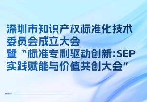深圳市知识产权标准化技术委员会成立大会暨“标准专利驱动创新:SEP实践赋能与价值共创大会”