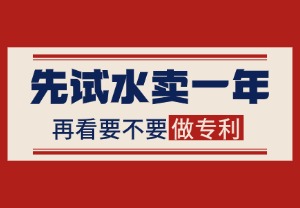先试水卖一年，再看要不要做专利？